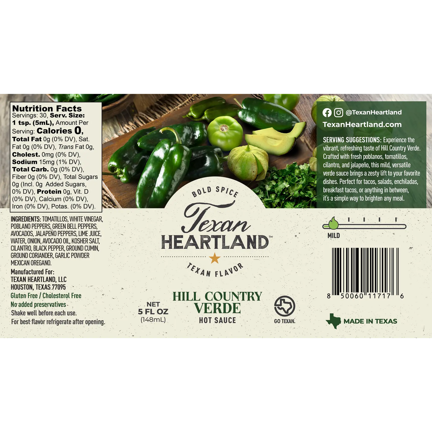 Hill Country Verde Hot Sauce