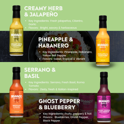 4-pack Hot Sauce Set