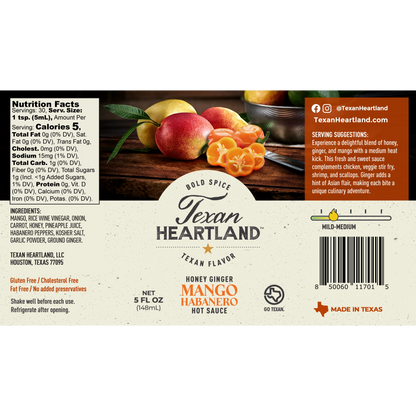 Honey Ginger Mango Habanero Hot Sauce
