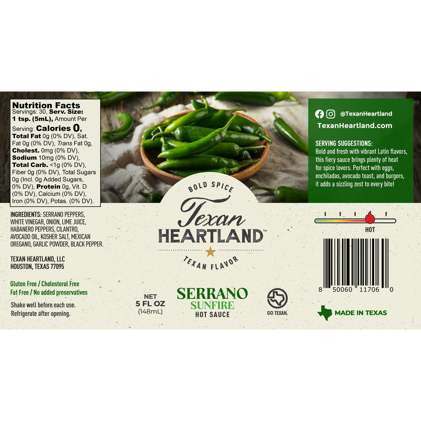 Serrano Sunfire Hot Sauce