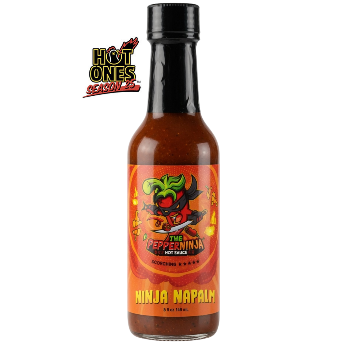 Ninja Napalm Hot Sauce | Featured on Hot Ones Season 25